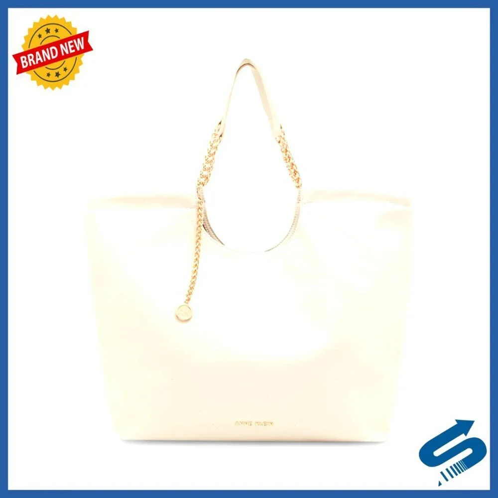 Medium Quilted Tote with Chain Strap for Work and Travel